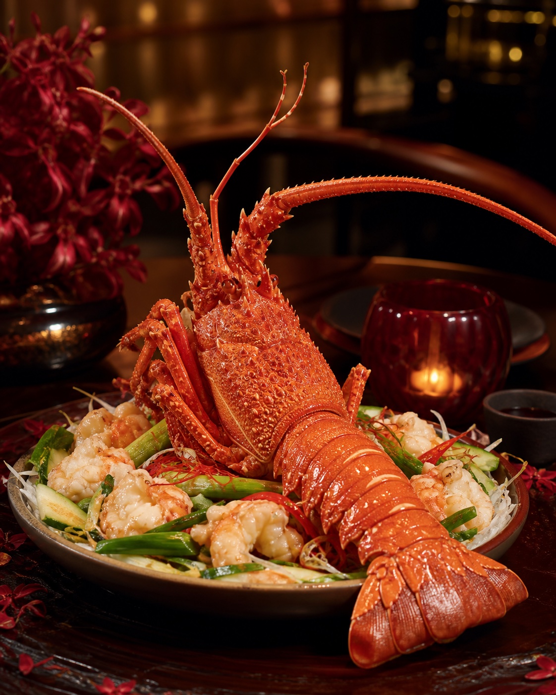 Australian rock lobster seafood dish at New Keung Kee